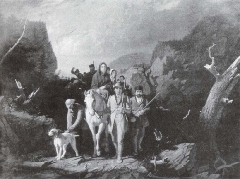 George Caleb Bingham Daniel Boone fuhrt eine Gruppe von Pionieren Norge oil painting art